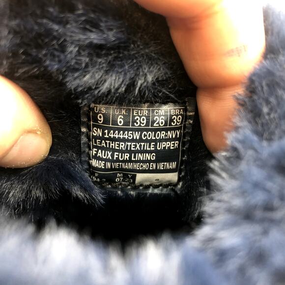 Skechers Womens On-the-GO City Suede Boots 9 WIDE Navy Blue Water Repellent NIB - Picture 10 of 10